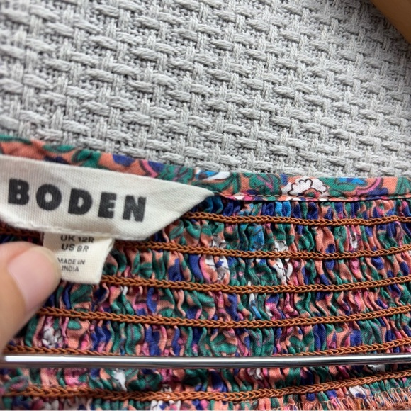 (3) Boden 100% Cotton Colorful Beach Kaftan Dress Size 8 Boho Tunic Tassles-Read - Picture 3 of 16